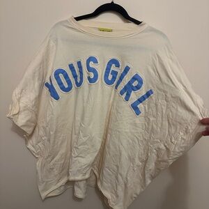 Vous Girl Merch Beach Top Large